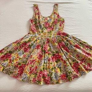 Vintage Cottage Prairie Garden Tea Party Floral Whimsical Tulle Mini Dress
